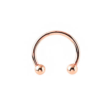 14k Gold Circular Barbell