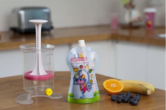 英國Fill n Squeeze - Pouch奇趣袋調理組 (調理棒+調理杯+綠色壓套+奇趣袋5pcs)