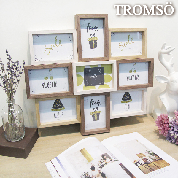 德卡實木皮立體積木9入相框組