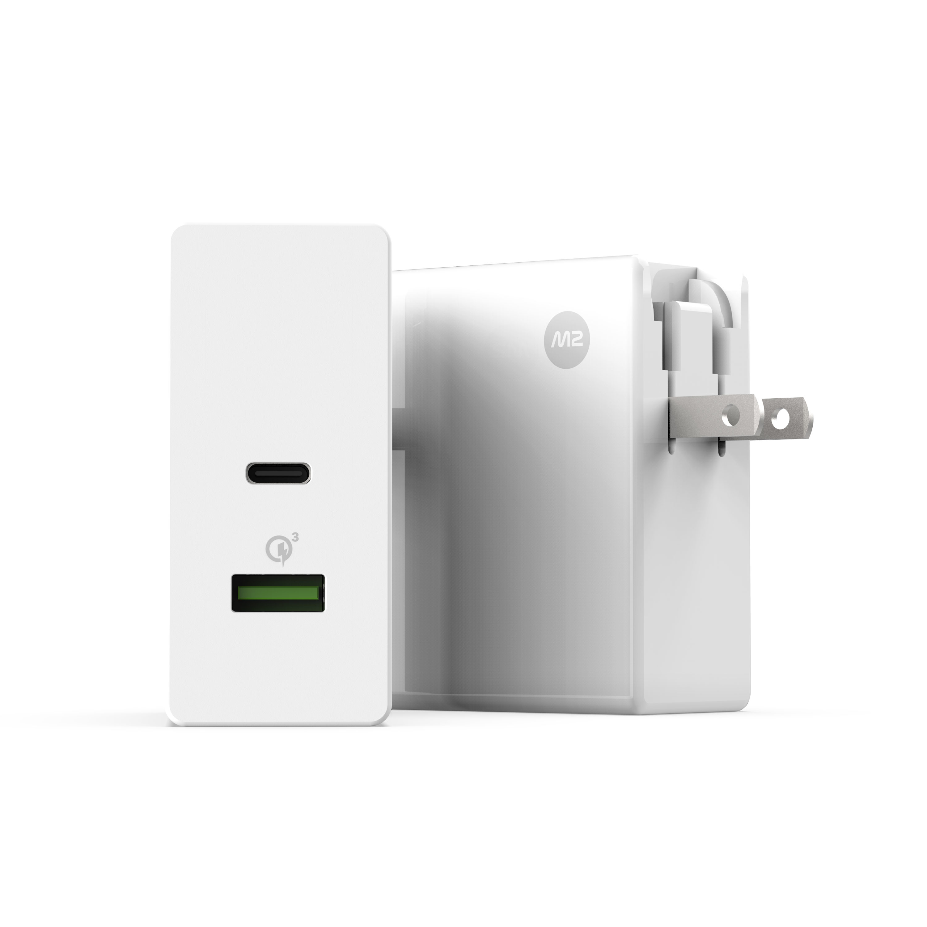 M2 Square 60W USB-C 快充充電器(PD+QC3.0)支援 MacBook Pro 充電 (加贈 USB C to USB C 公對公 80cm 充電/傳輸線 #官網限定)