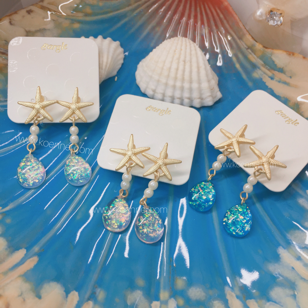 [網站限定優惠]Gargle 日本海星水滴耳環