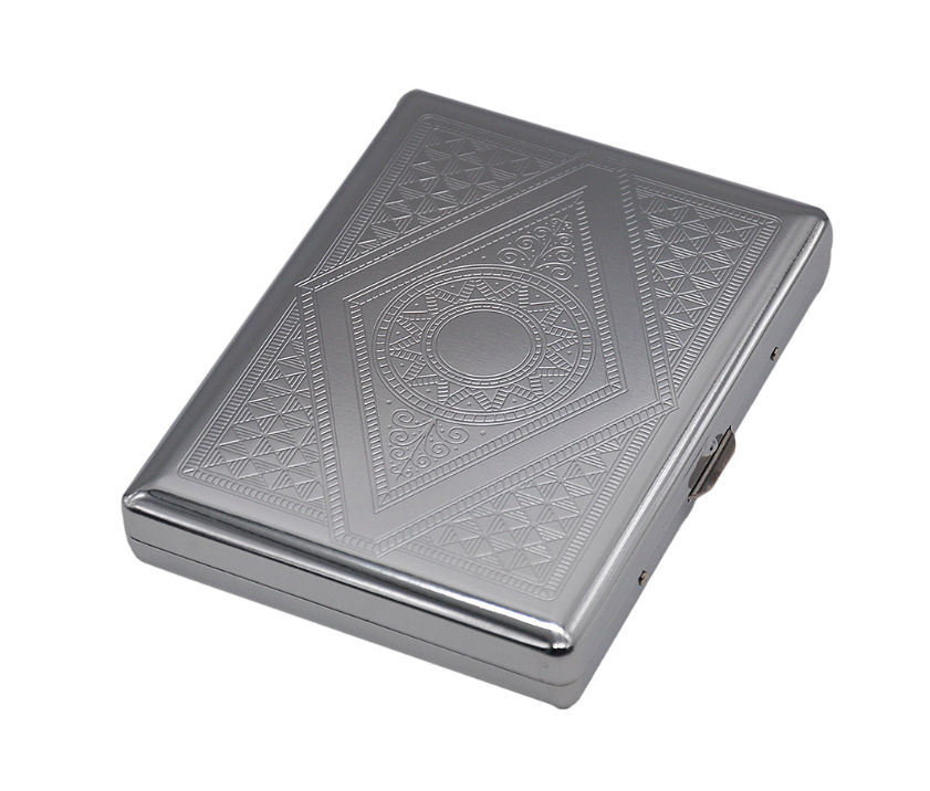 進口不鏽鋼翻蓋煙盒 SPTE 105mm / 20支入精緻太陽款金屬香菸收納盒