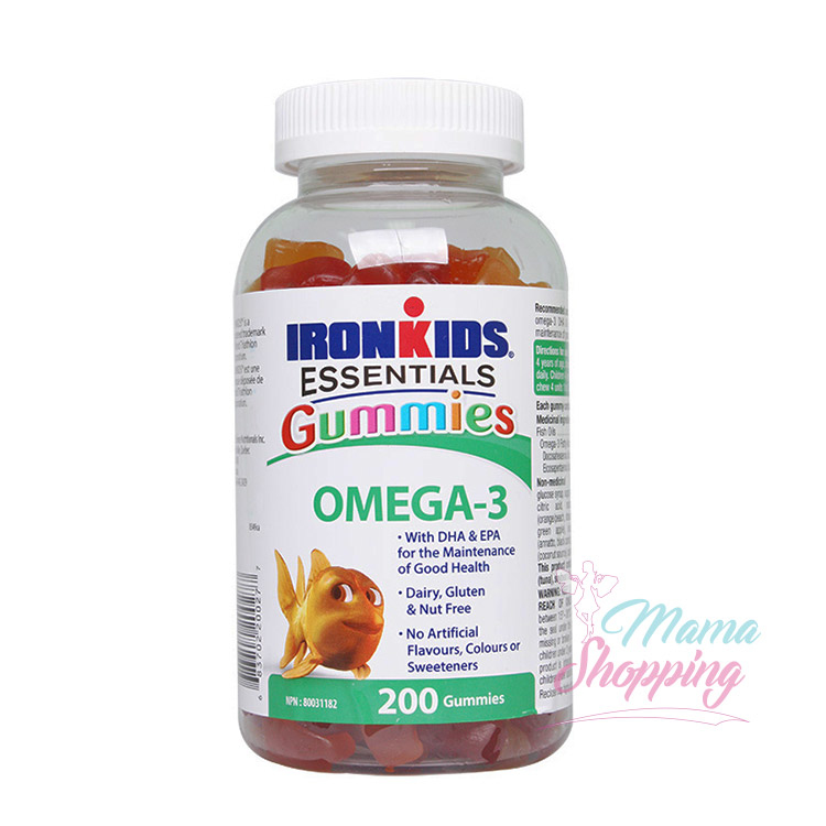加拿大IRONKIDS Omega3小鐵人聰明仔兒童補腦軟糖 (200粒)