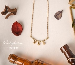 晶瑩淚珠鎖骨項鍊