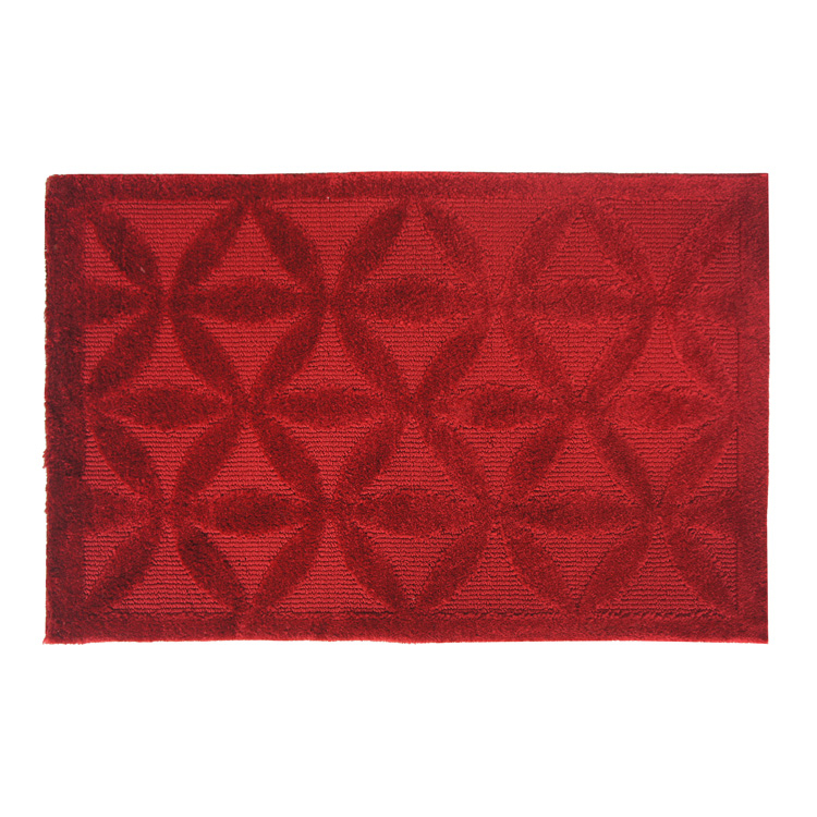 葉紋玄關墊(45x70cm)-紅色
