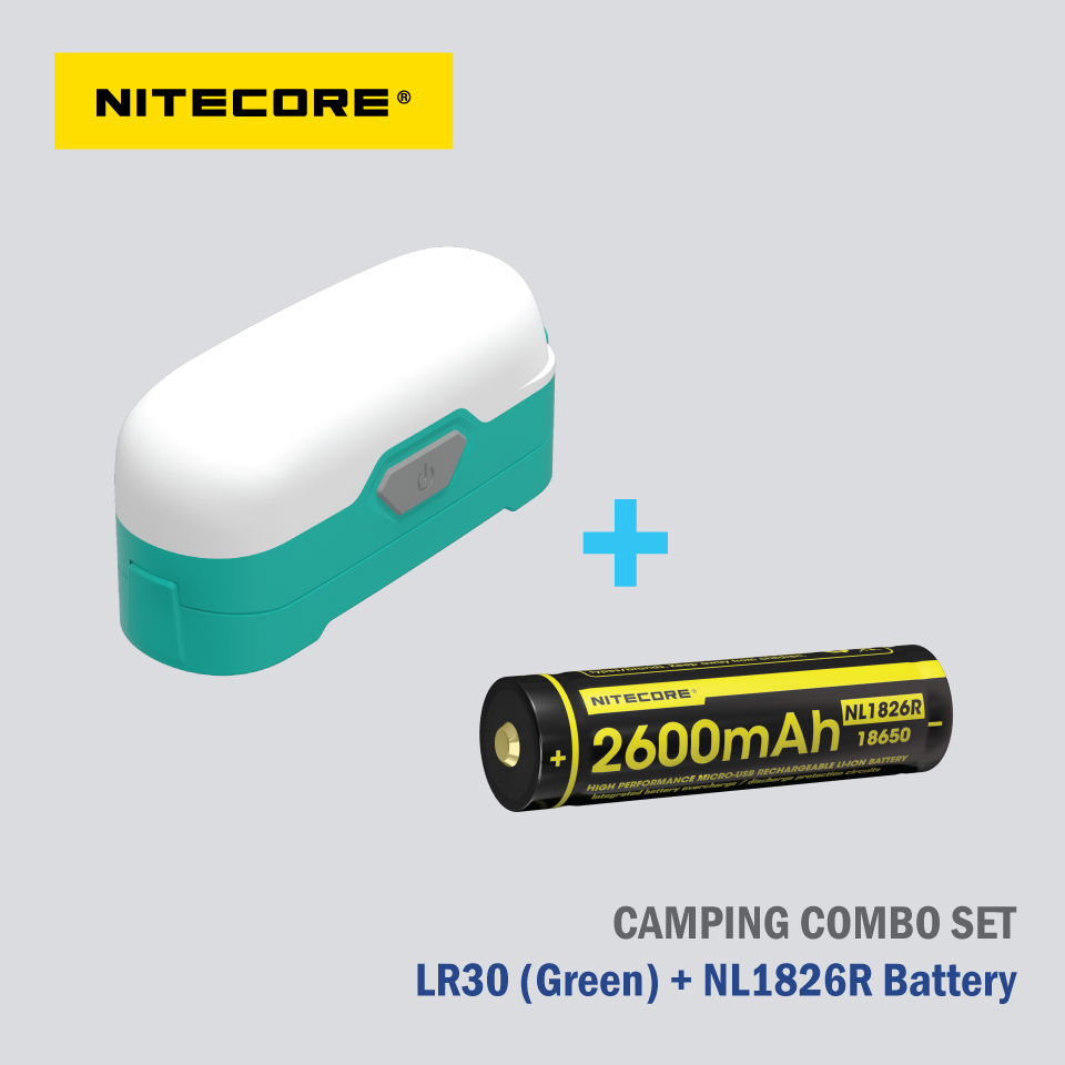 NITECORE 輕巧露營燈特價套裝(LR30營燈+NL1826R充電池)