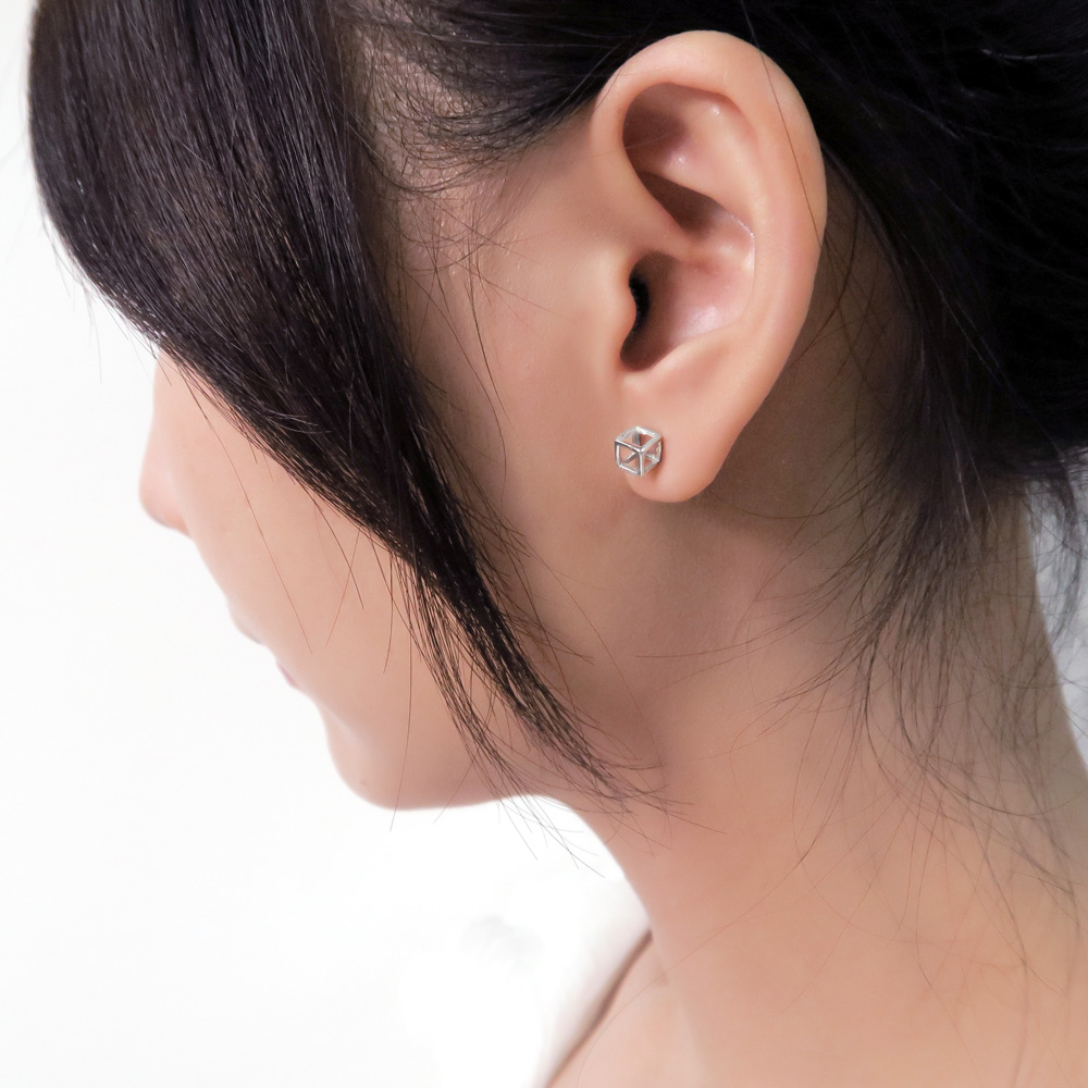 突破框架的勇氣 方框耳環 925純銀耳環