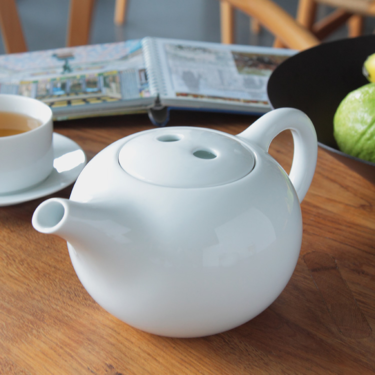 陶瓷橢圓沖茶壺(1000ml)