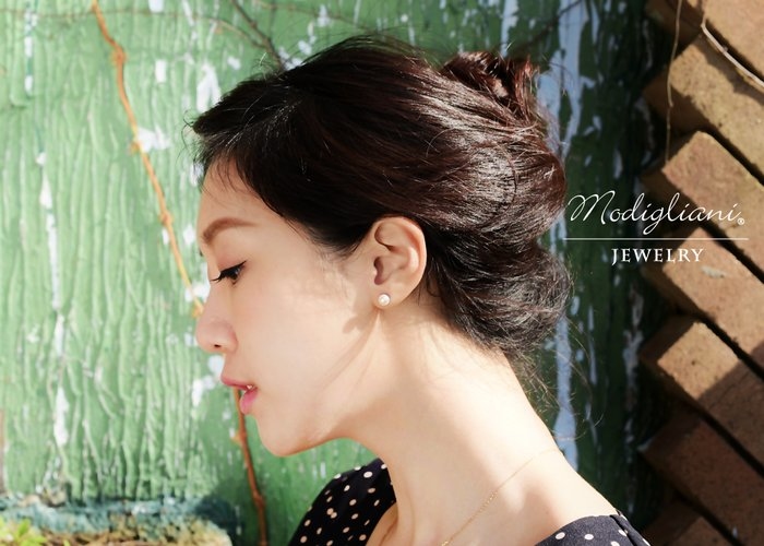 6mm天然珍珠耳環