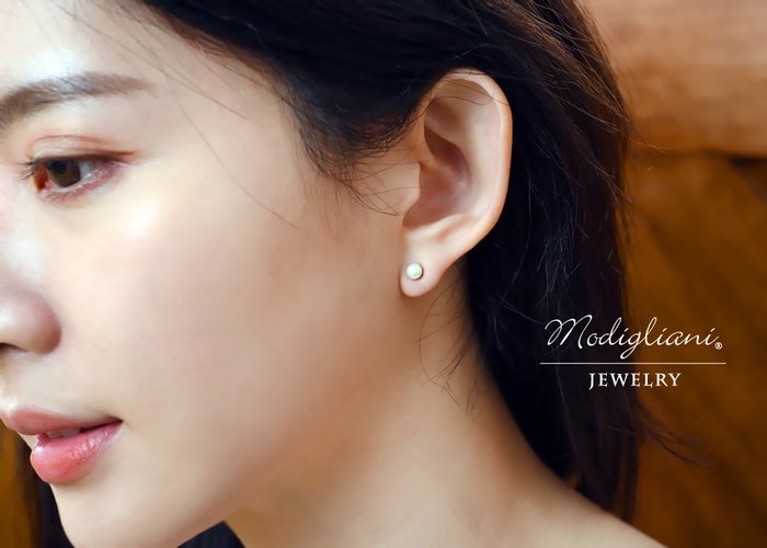 4mm天然珍珠耳環