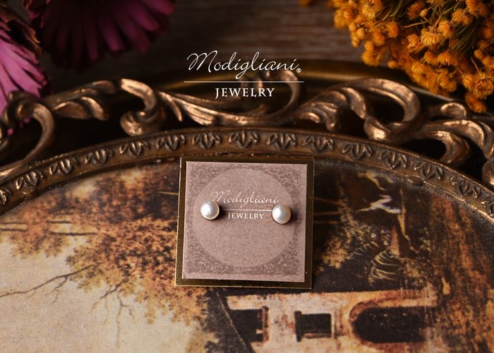 4mm天然珍珠耳環