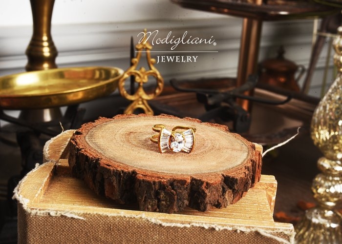 排鑽蝴蝶結戒指