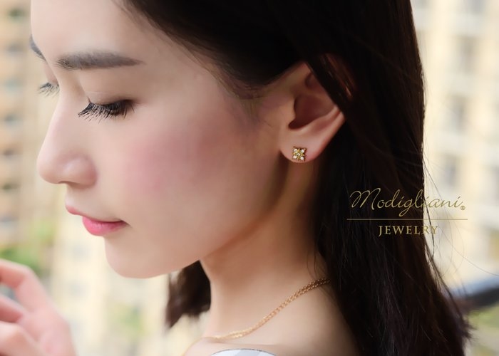 北極星不對稱垂墜式耳環