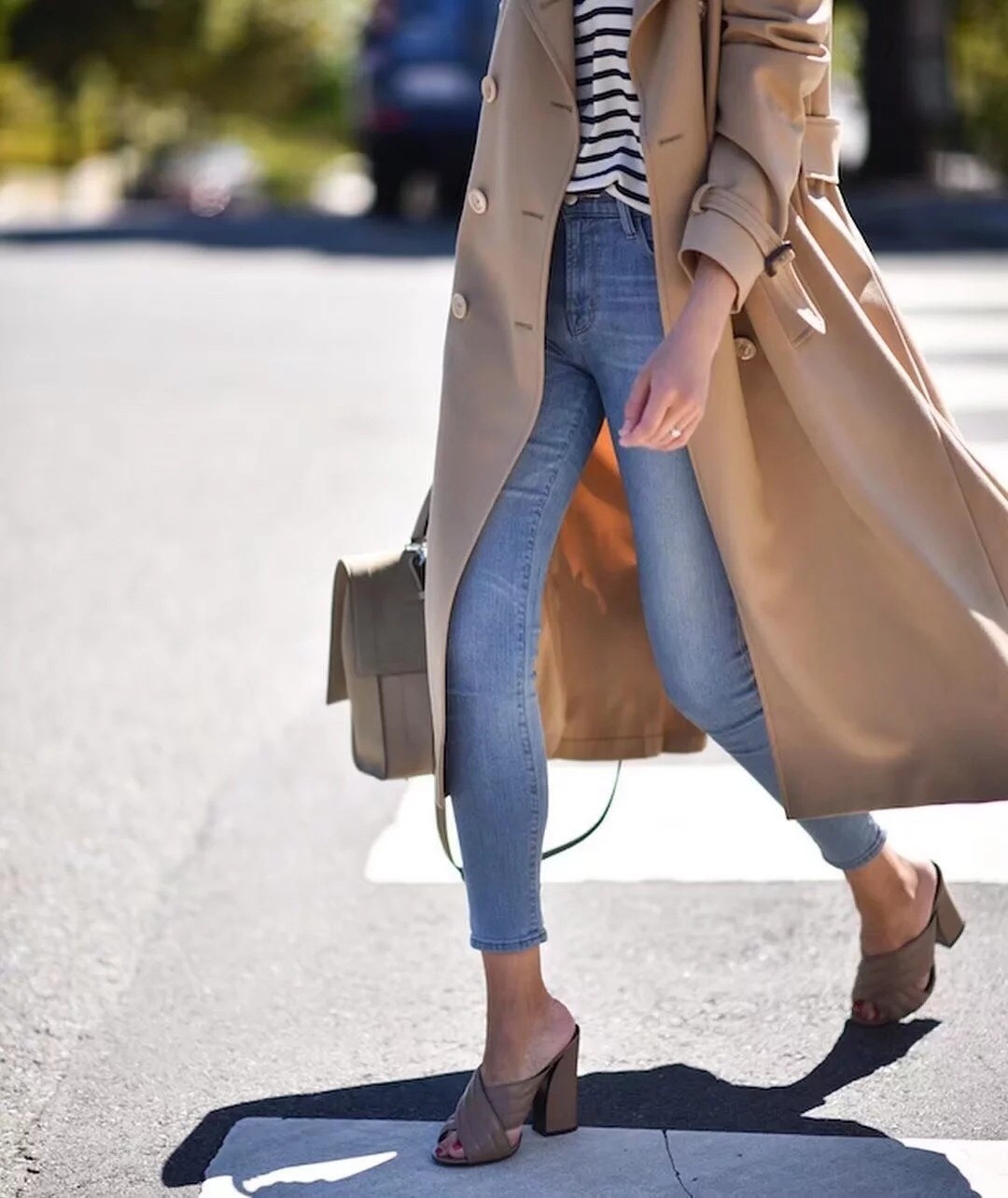 復古高腰彈力九分牛仔褲