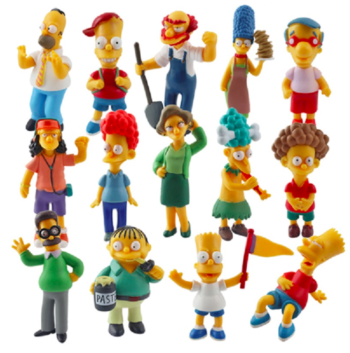 The Simpsons - 14件全套組全家福玩偶公仔 6-12cm / 辛普森家庭