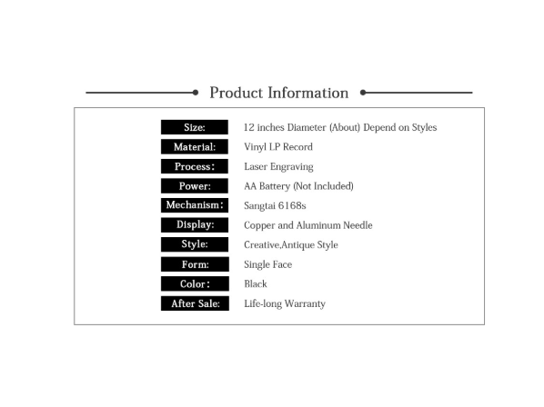 The Simpsons 辛普森家庭 Vinyl Wall Clock 黑膠壁掛時鐘 30cm