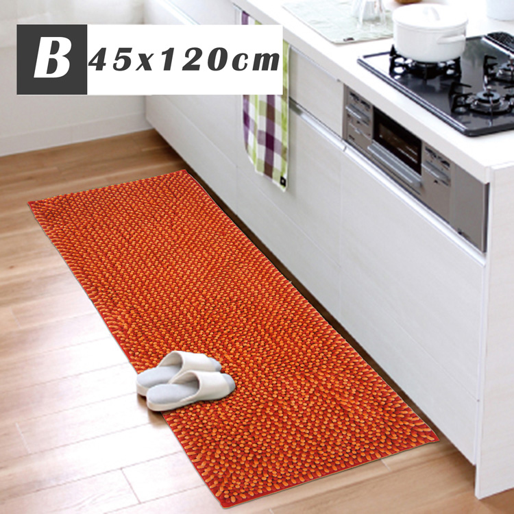 時尚吸水長踏墊(45x120cm)-紅橘