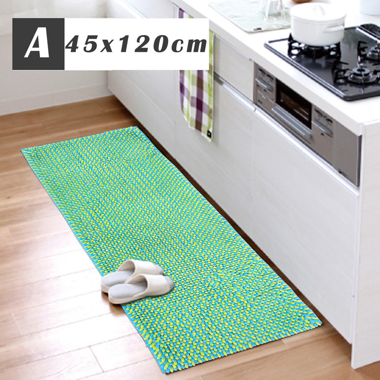 時尚吸水長踏墊(45x120cm)-藍抹綠