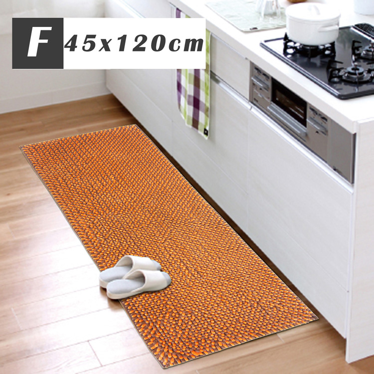 時尚吸水長踏墊(45x120cm)-咖啡橘