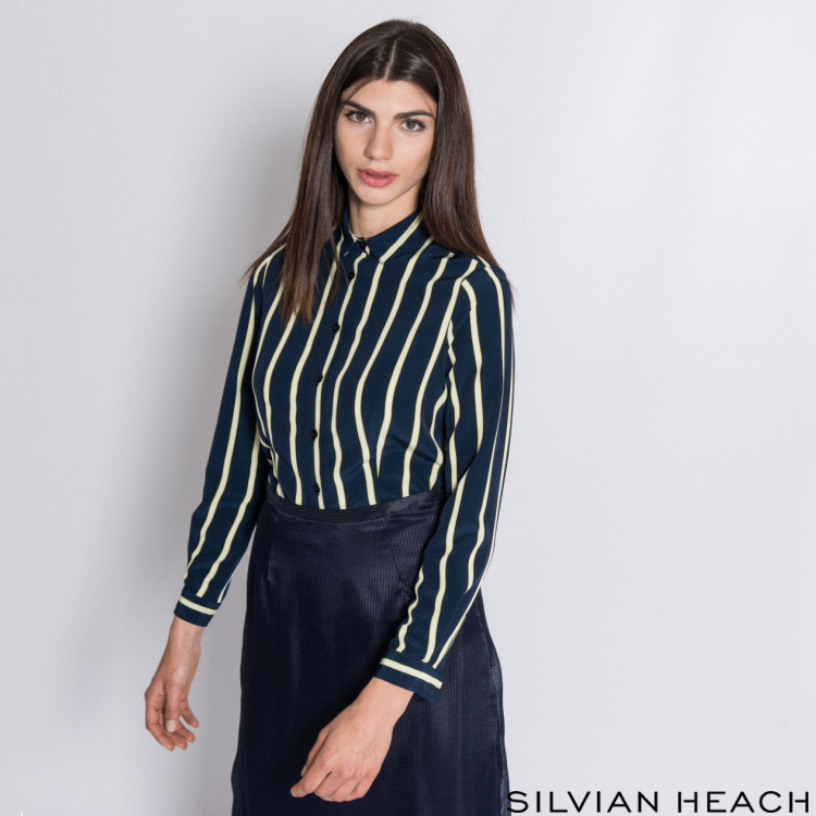 【silvian-heach】條紋長袖襯衫