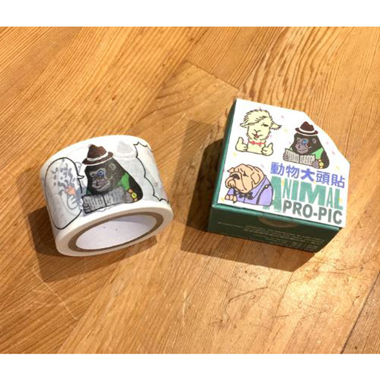 針線球_動物大頭貼_紙膠帶(3公分)