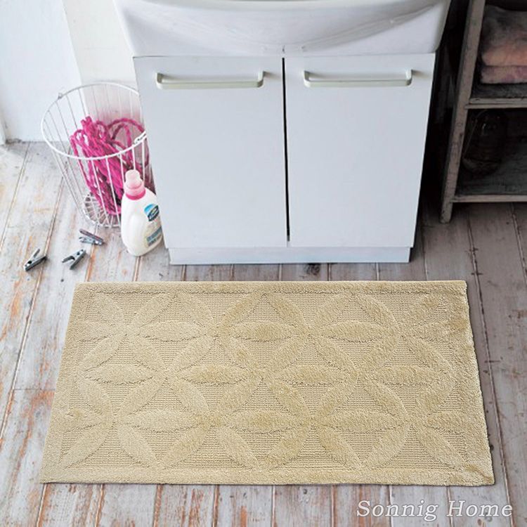 葉紋玄關墊(45x70cm)-米白色