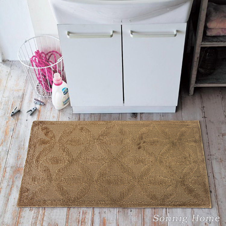 葉紋玄關墊(45x70cm)-咖啡色