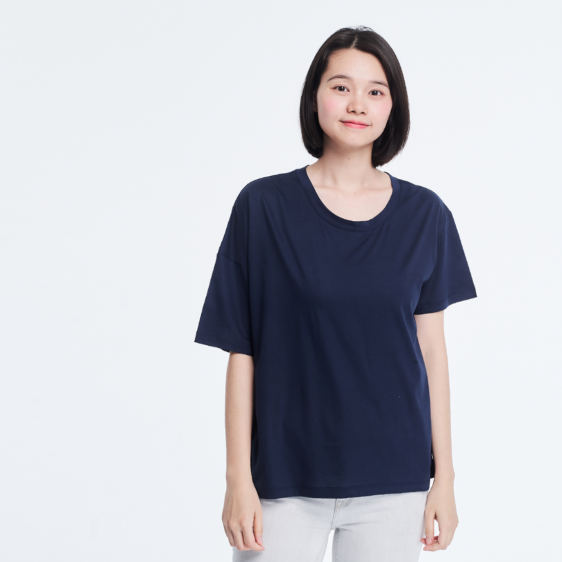 珠光棉不對稱TEE/深藍