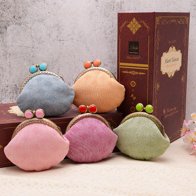 氣質高雅古銅壓花口金零錢包(材料包)