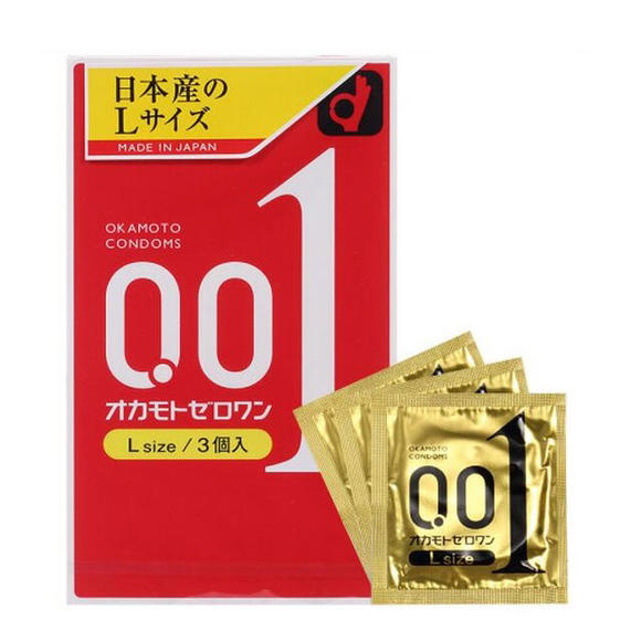 Okamoto岡本0.01 安全套(L-Size) 3片裝