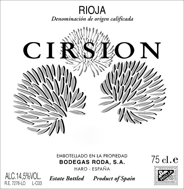 Bodegas Roda Cirsion 2015 (RP95)