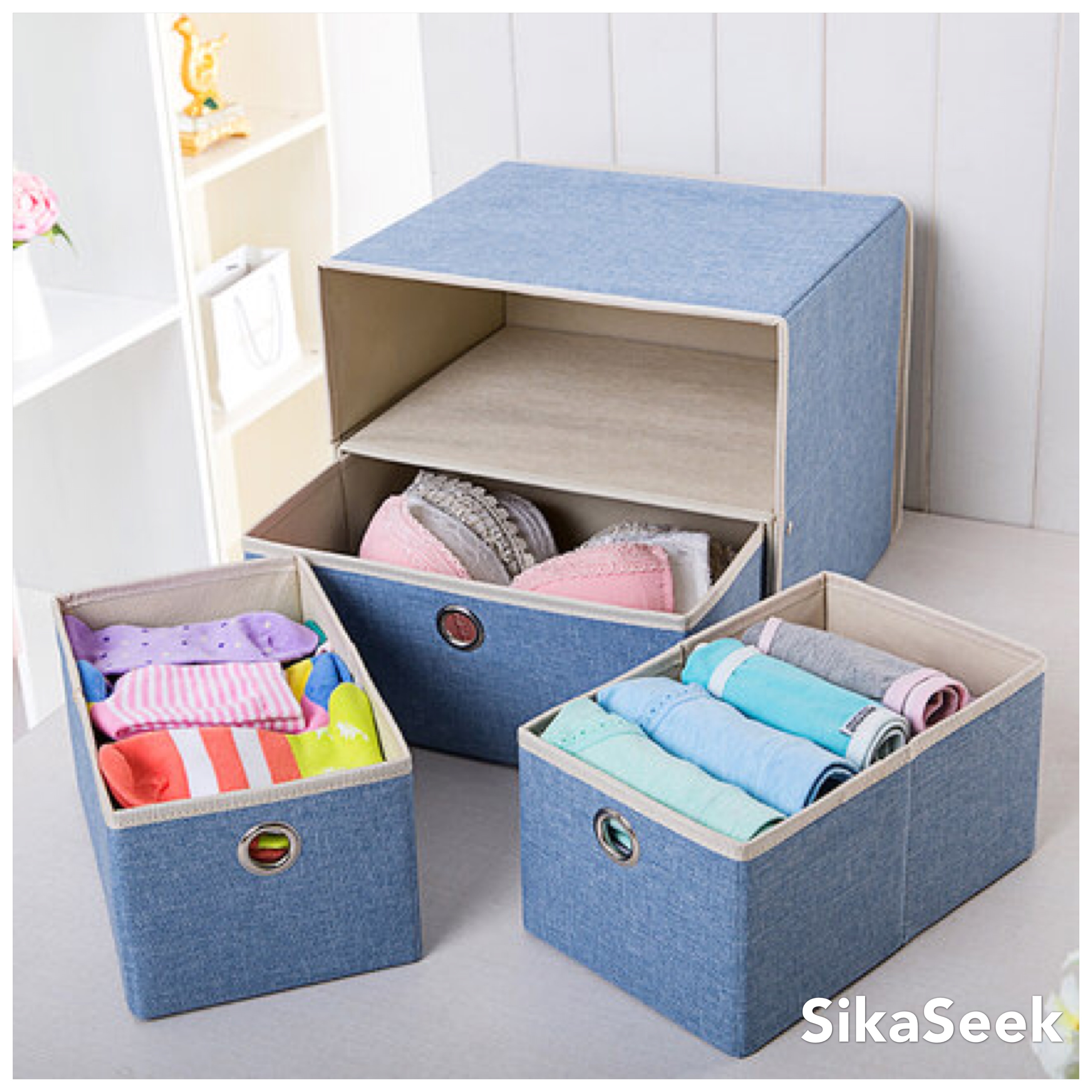 棉麻布抽籤收纳盒 BOX1002