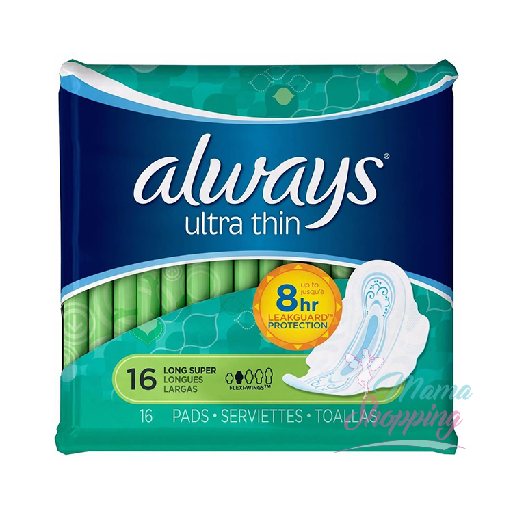 加拿大 Always 超薄超長衞生巾 16片裝 (Size 2)