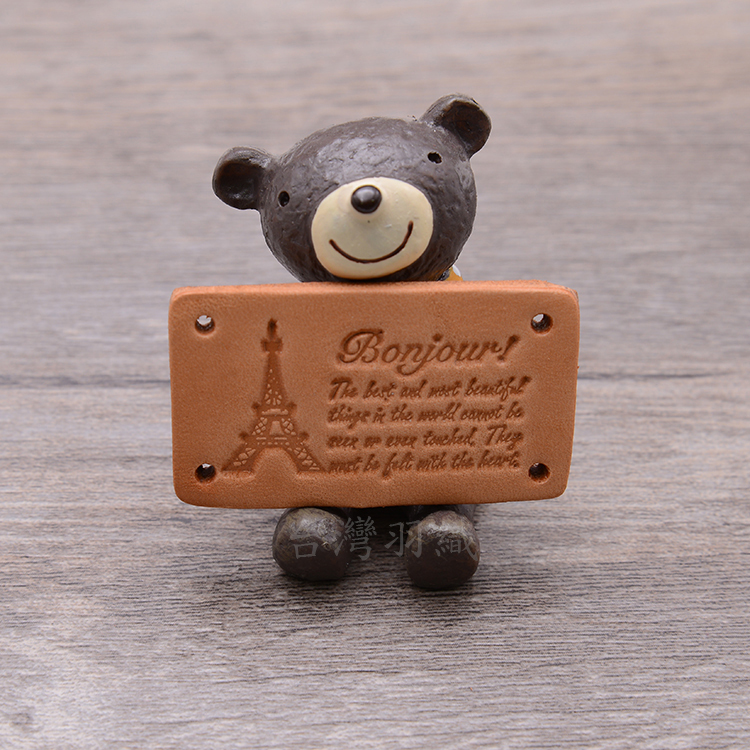 巴黎鐵塔真皮皮標/個