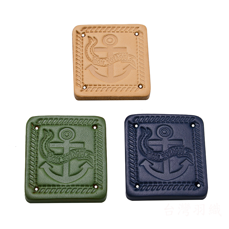 船錨真皮皮標/個