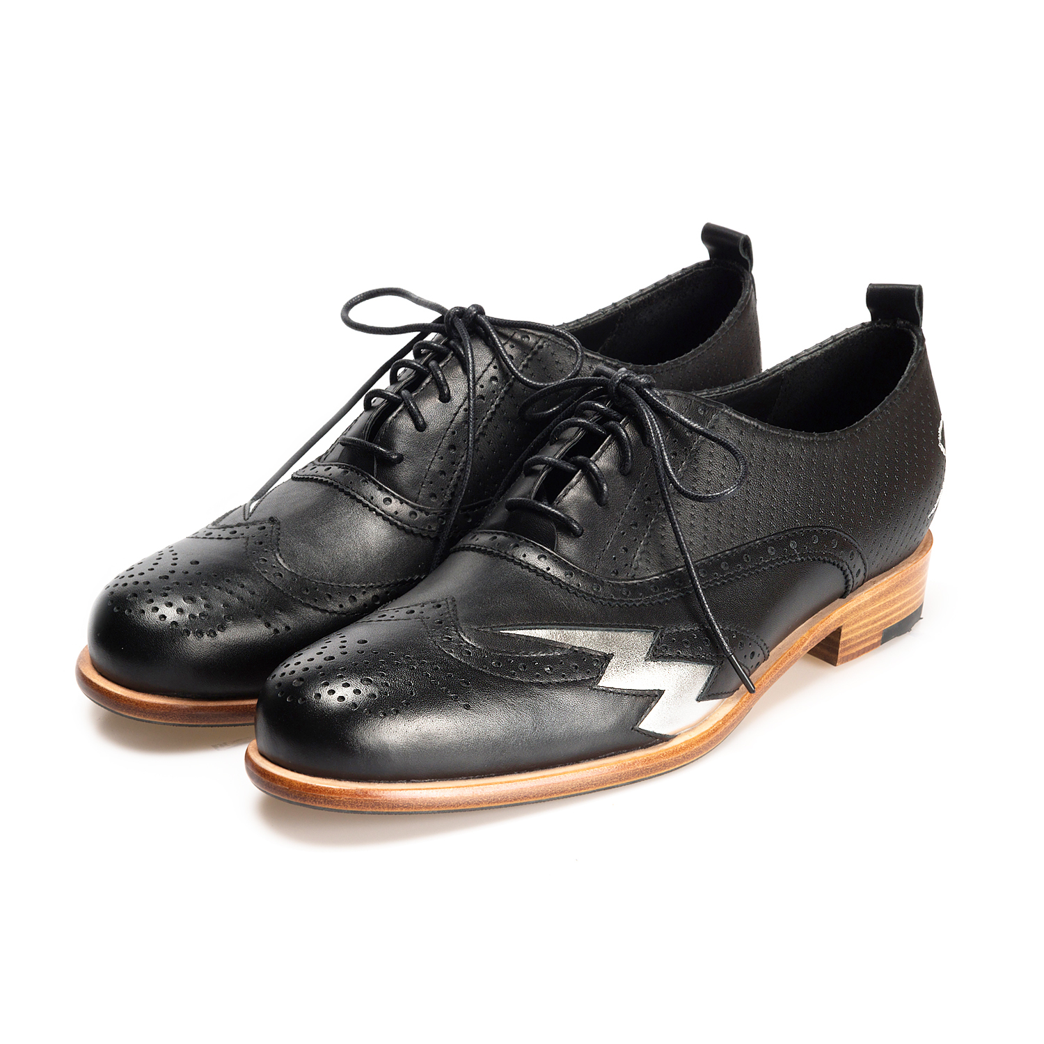 Oxford leather  Shoes Lightning M1186 Black