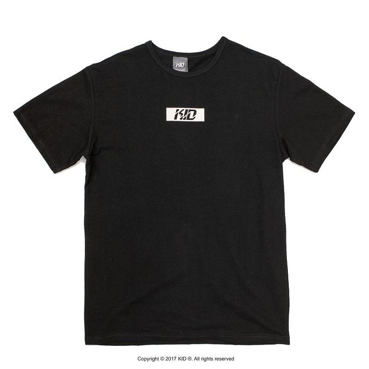 KID ® 方塊斜體Logo-T 黑