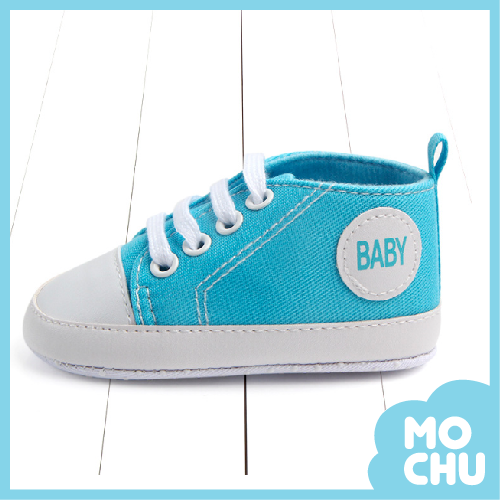 天空藍糖果帆布學步鞋