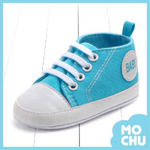 天空藍糖果帆布學步鞋