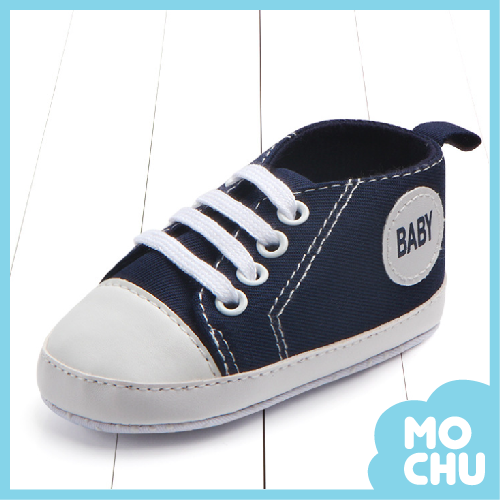 牛仔藍糖果帆布學步鞋