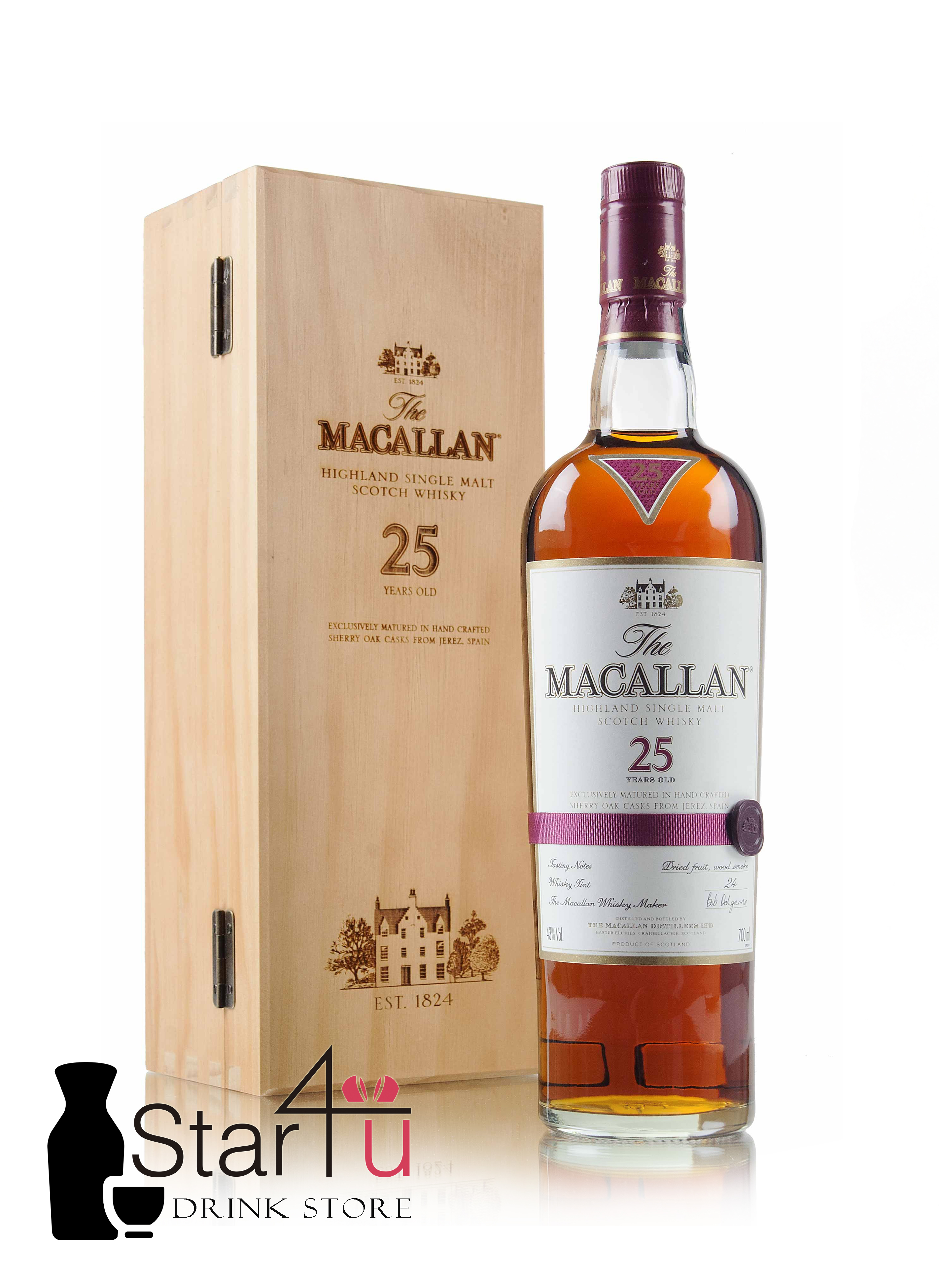 麥卡倫 25年 雪莉桶 2017版 單一純麥威士忌 700mL