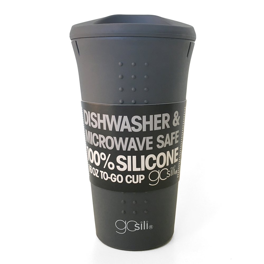 美國GoSili/Silikids ❚ 16oz ❚TOGO矽膠隨行杯--鋼鐵灰