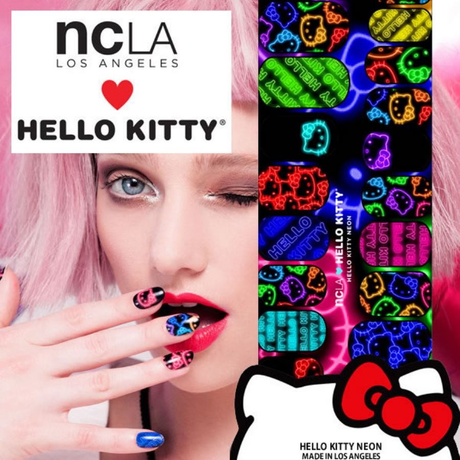 NCLA 歐美時尚指甲貼Hello Kitty Neon