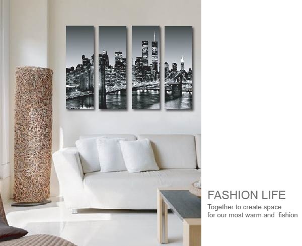 時尚無框畫-W02紐約鐵橋