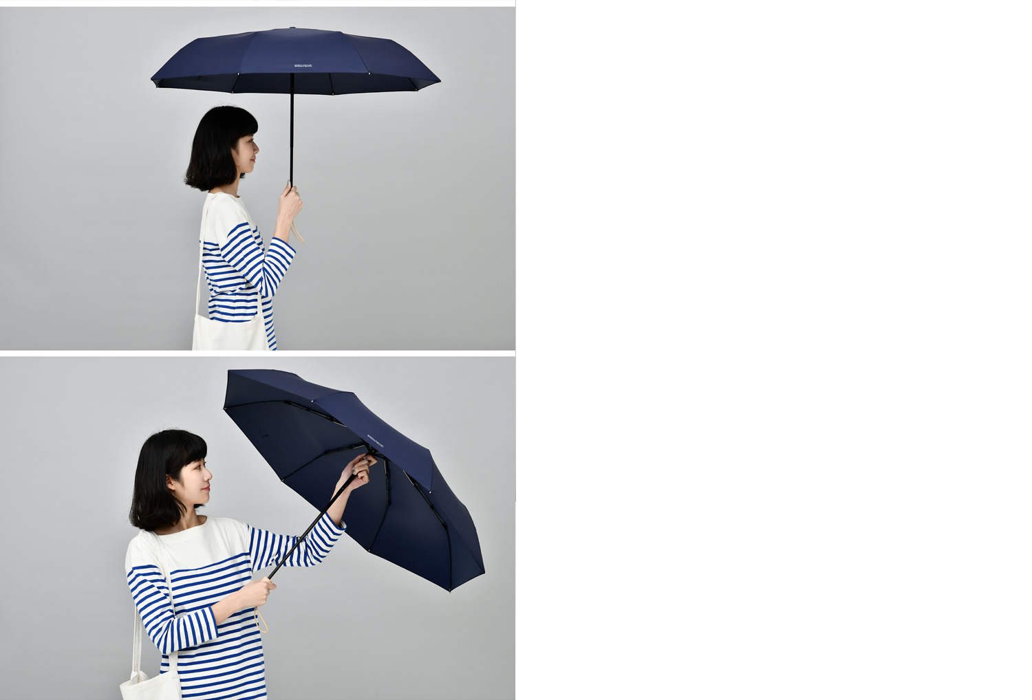 搭配藍色的T2楓木傘