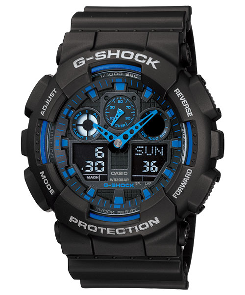 【CASIO 卡西歐】G-SHOCK 重型機械感錶款 GA-100-1A2 現代鐘錶