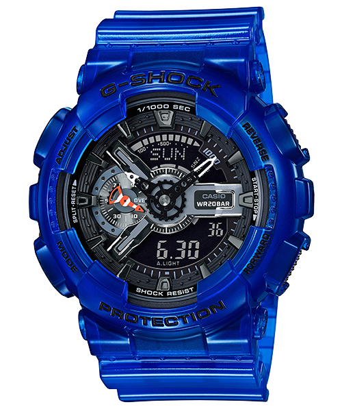 【CASIO 卡西歐】G-SHOCK  海水藍錶款 GA-110CR-2A 現代鐘錶
