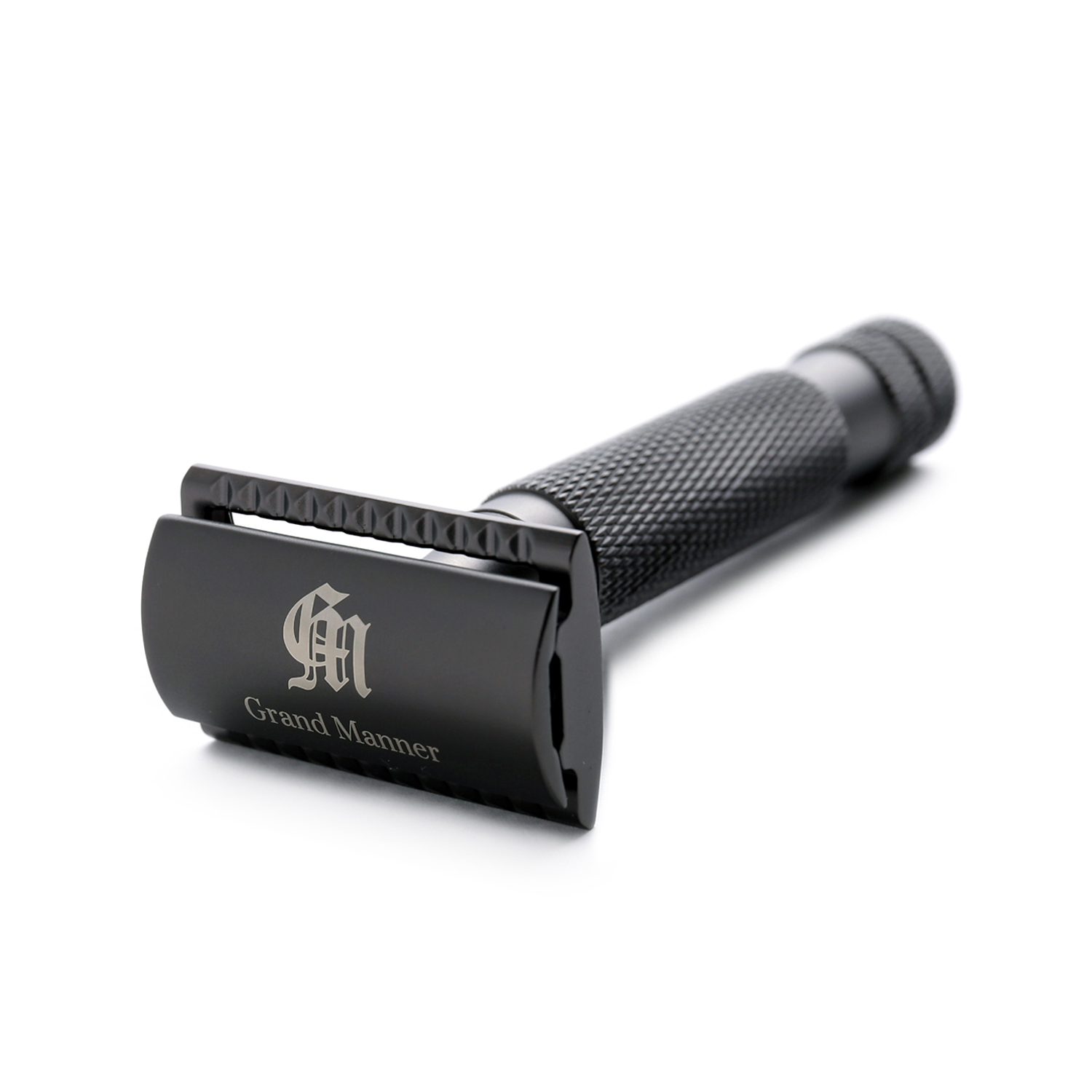 英國 Grand Manner 特務系列 復古雙面安全手動刮鬍刀（槍管黑 / 傳統老式雙刃刮鬍刀片）