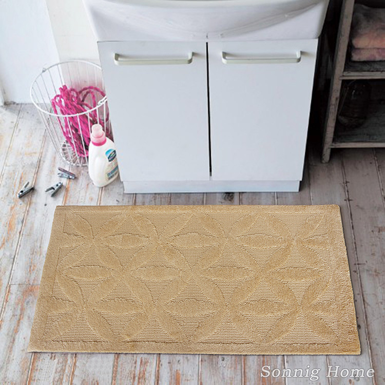 葉紋玄關墊(45x70cm)-米色