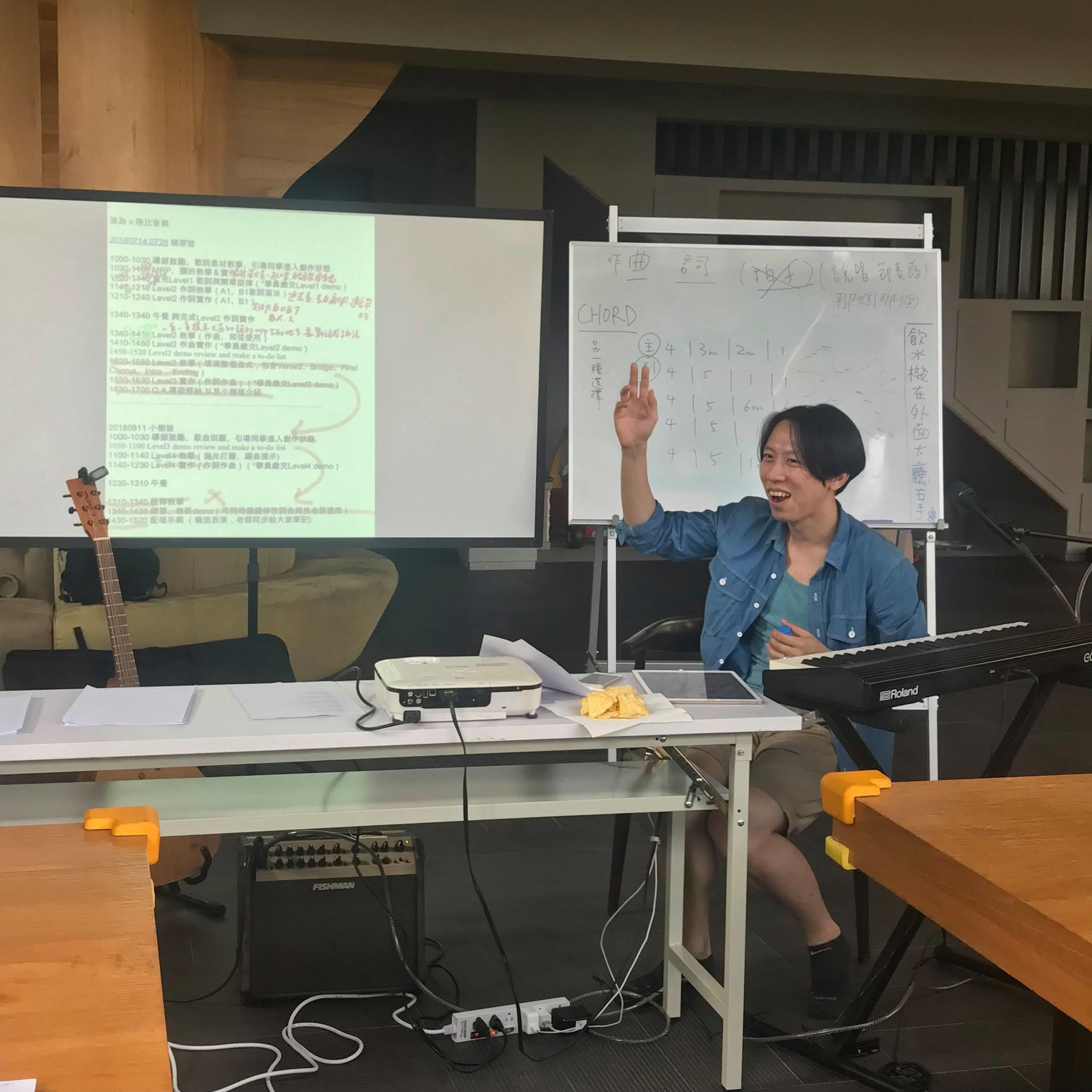 2018黃建為老師於陸比音樂舉辦詞曲創作營-上課剪影